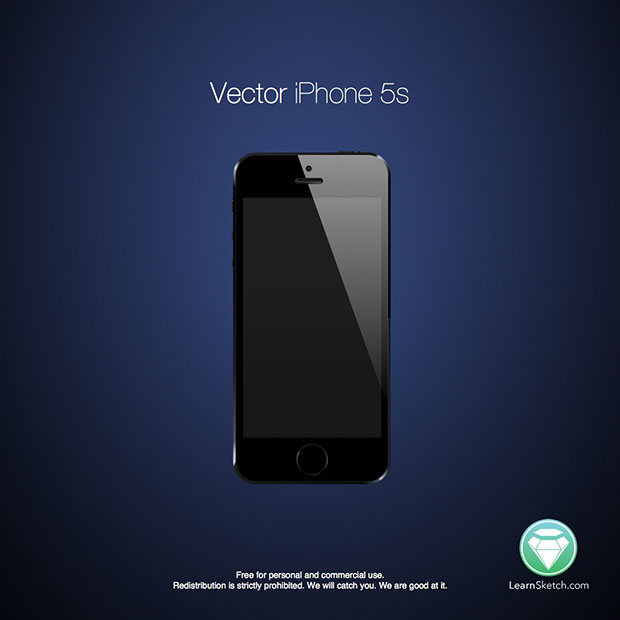 Vector iPhone 5s for Sketch 3