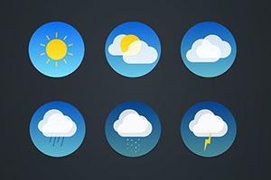 Flat Weather Icons Download for Sketch